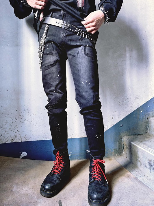 Stretch Patch Skinny Denim Jeans WN15912