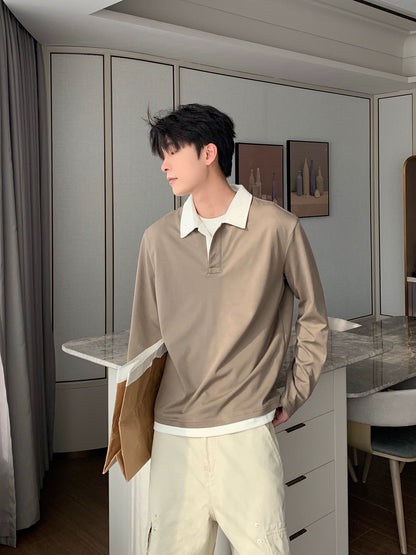 Fake Layered Long Sleeve T-Shirt WN20488