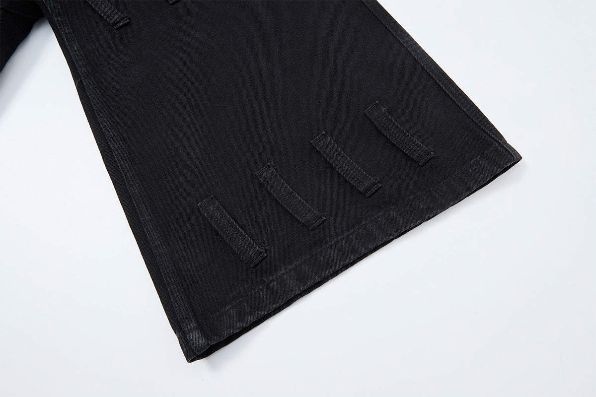 Fake Fur Trim Multi-Pocket Wide Leg Cargo Pants WN23087