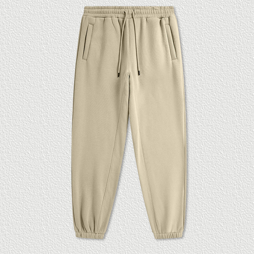 Cropped Sporty Zipper Hoodie & Sweat Jogger Pants & Straight-Leg Sweatpants Setup WN23116