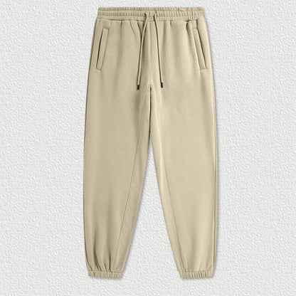 Cropped Sporty Zipper Hoodie & Sweat Jogger Pants & Straight-Leg Sweatpants Setup WN23116