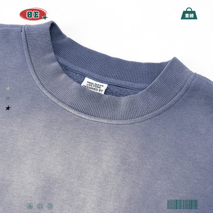 Washed Round Neck Sweatshirt & Wide Leg Pants Setup WN7836