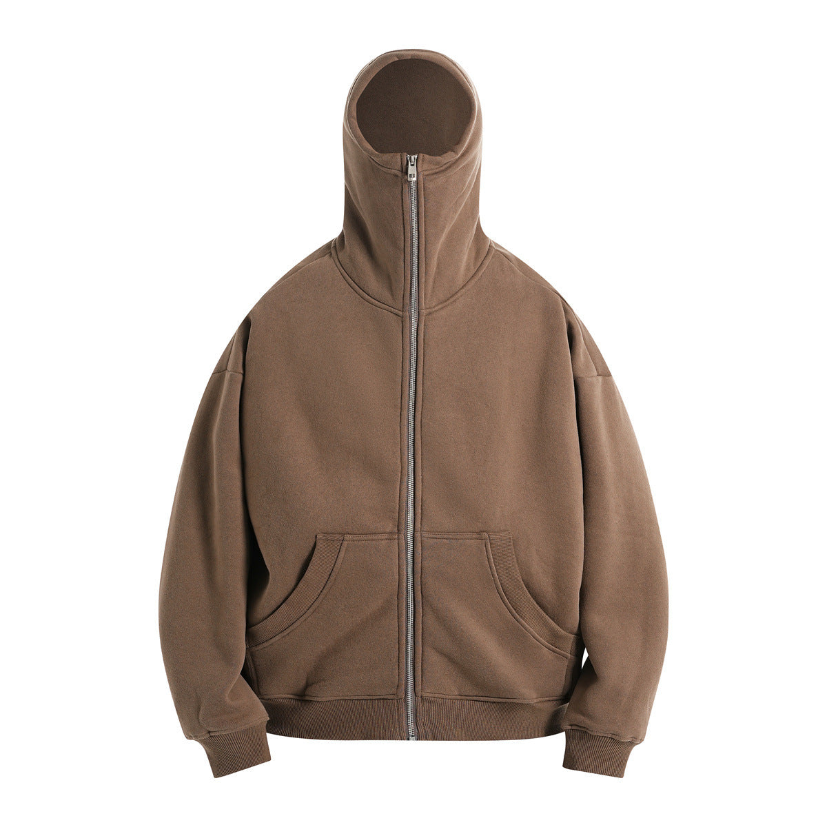 Oversize Heavyweight High-neck Zipper Hoodie WN6603