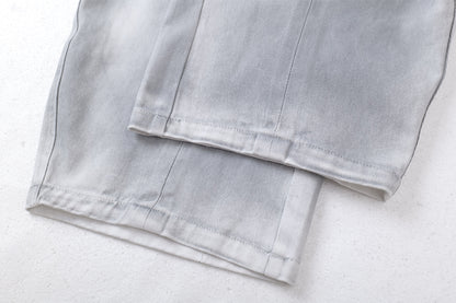 Washed Deconstructed Wide Leg Pants WN23036