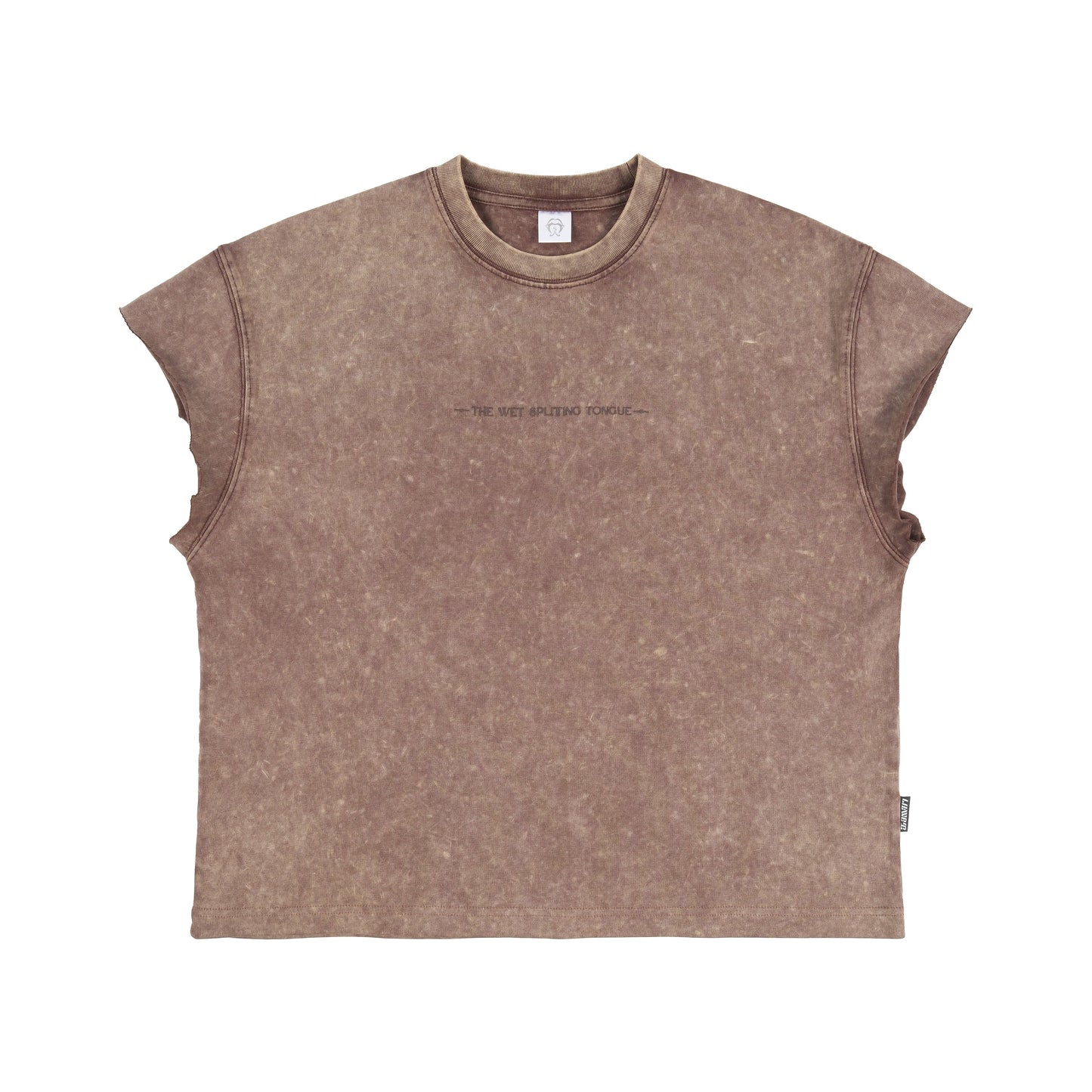 Damage Letter Sleeveless T-Shirt WN26657
