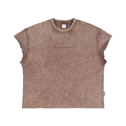 Damage Letter Sleeveless T-Shirt WN26657