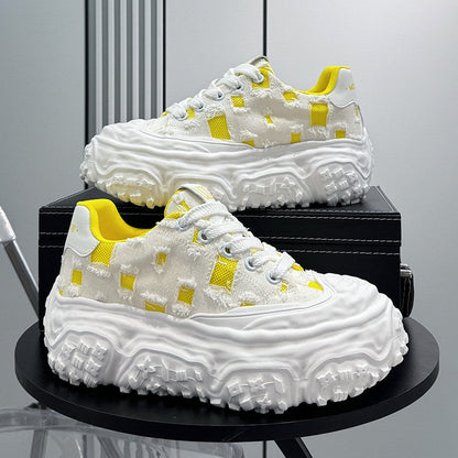 Chunky Platform Canvas Lace-Up Sneakers WN24836