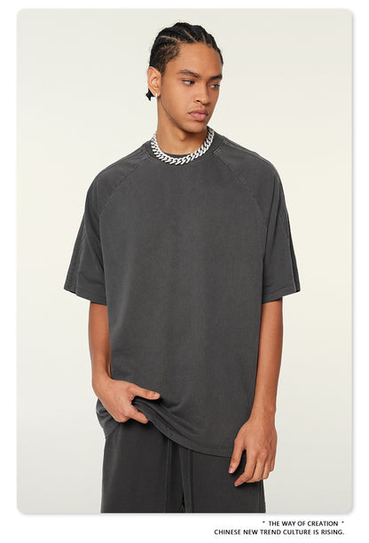 Oversize Washed Short-sleeve T-shirt WN6458