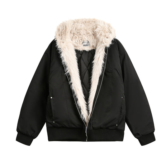 FAKE FUR DEASIGN PADDED JACKET WN11299