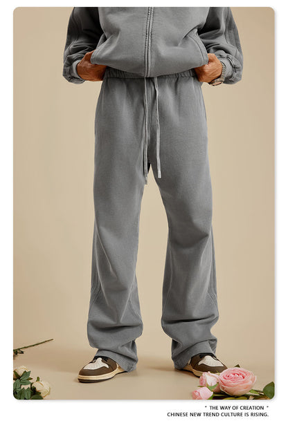 Washed Heavyweight Straight Leg Sweatpants WN6019