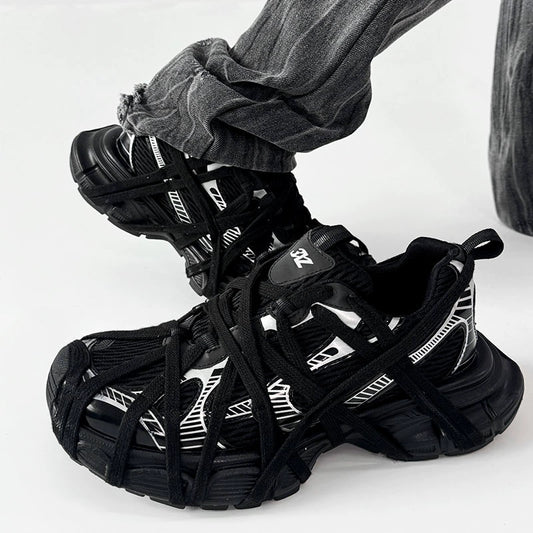 Decorative String Design Sporty Sneakers WN19108