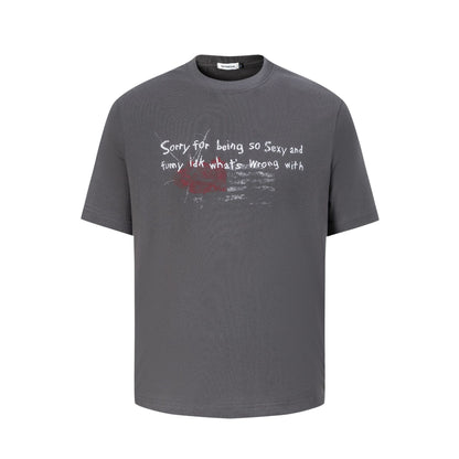 Letter Graphic Short Sleeve T-Shirt WN25842