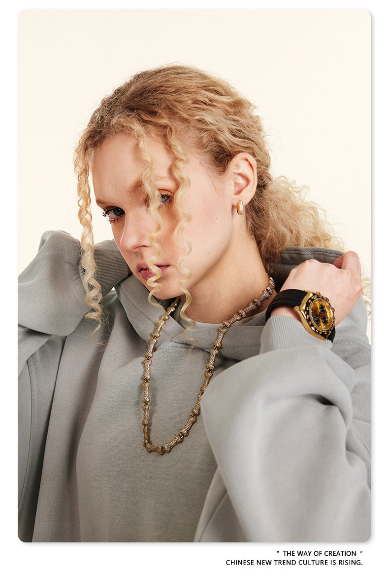 Oversize Fleece Lining Washed Pullover Hoodie WN9924