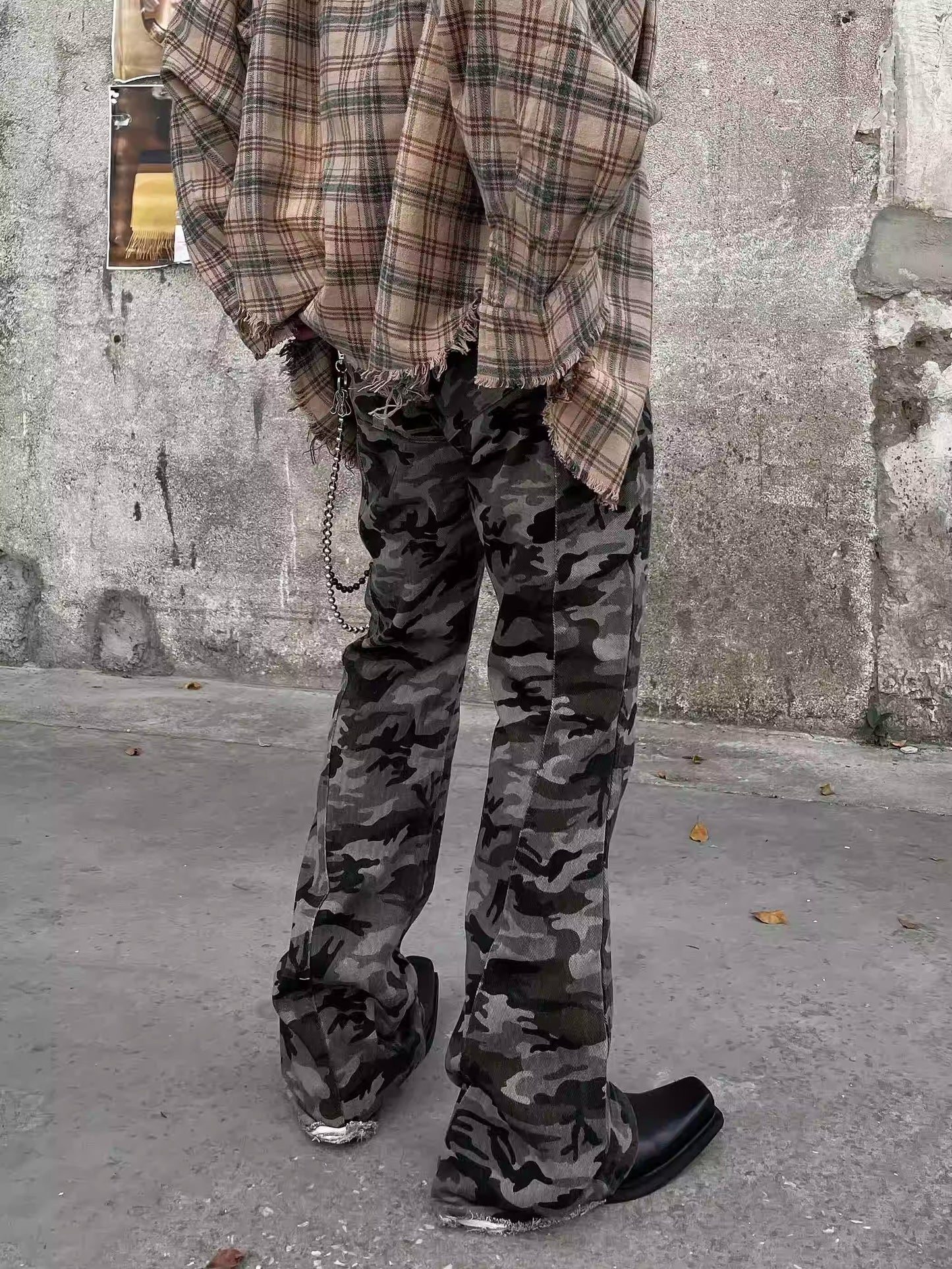 Camouflage Micro Flare Slim Pants WN8213