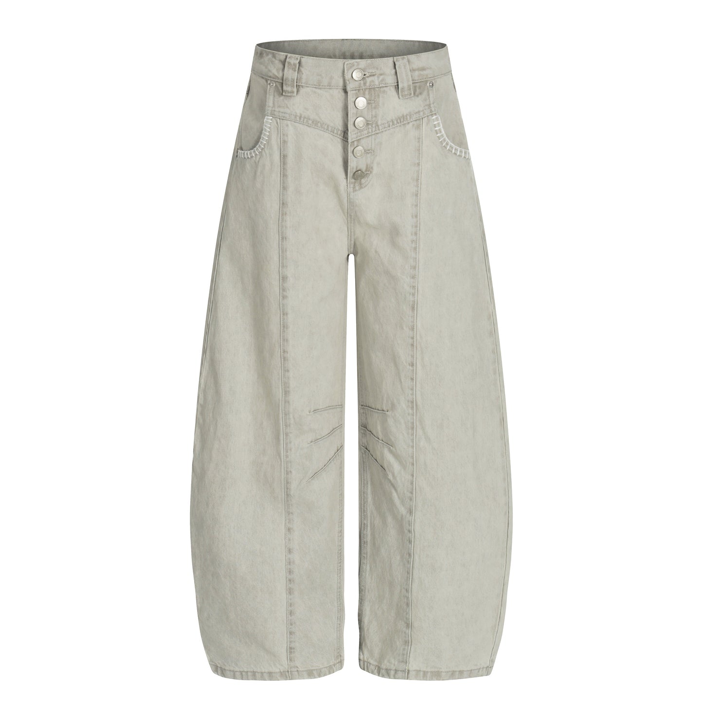 Panel Curved Wide Leg Cargo Pants WN25900