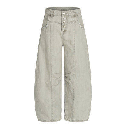 Panel Curved Wide Leg Cargo Pants WN25900