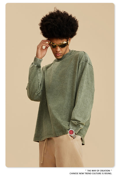 Oversize Washed Long-sleeve t-shirt WN6053