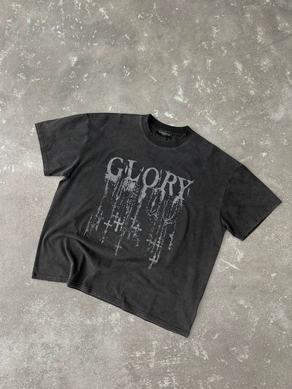 Graphic Letter Print Washed Short Sleeve T-Shirt WN17661