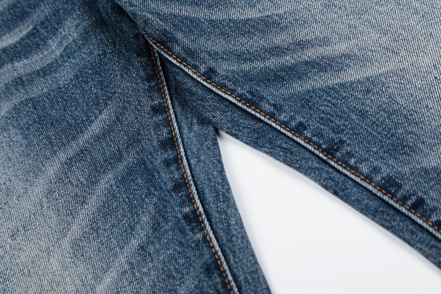 Whisker Washed Flare Denim Jeans WN25956