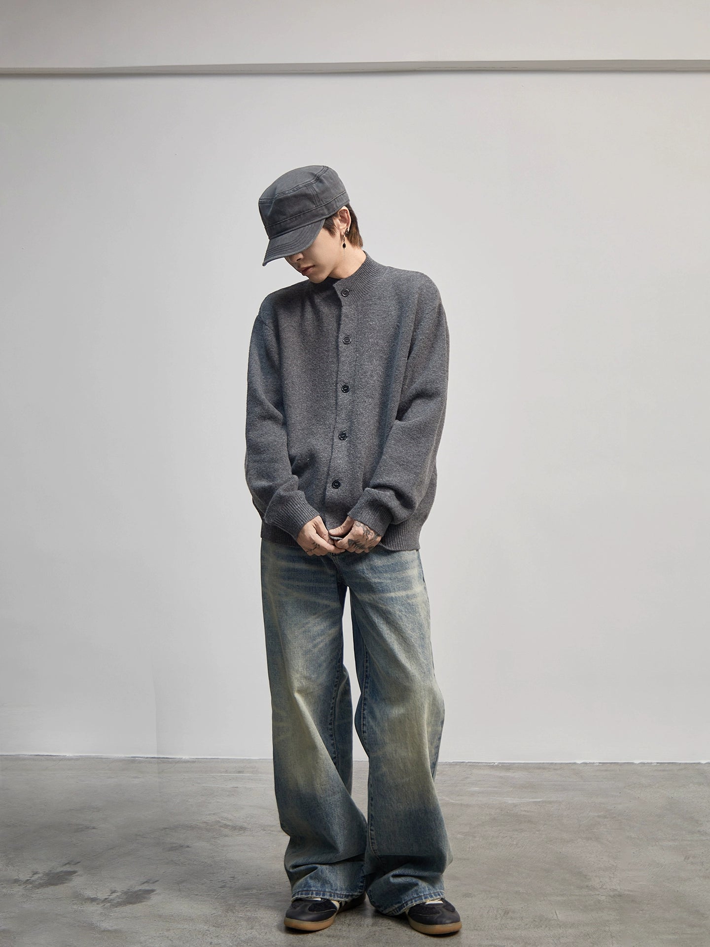 Button Oversize Knit Cardigan WN21183