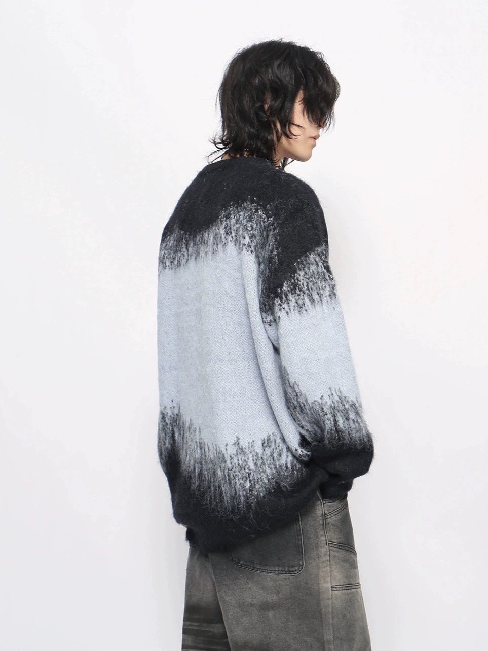 Gradient Oversize Knit Sweater WN10946