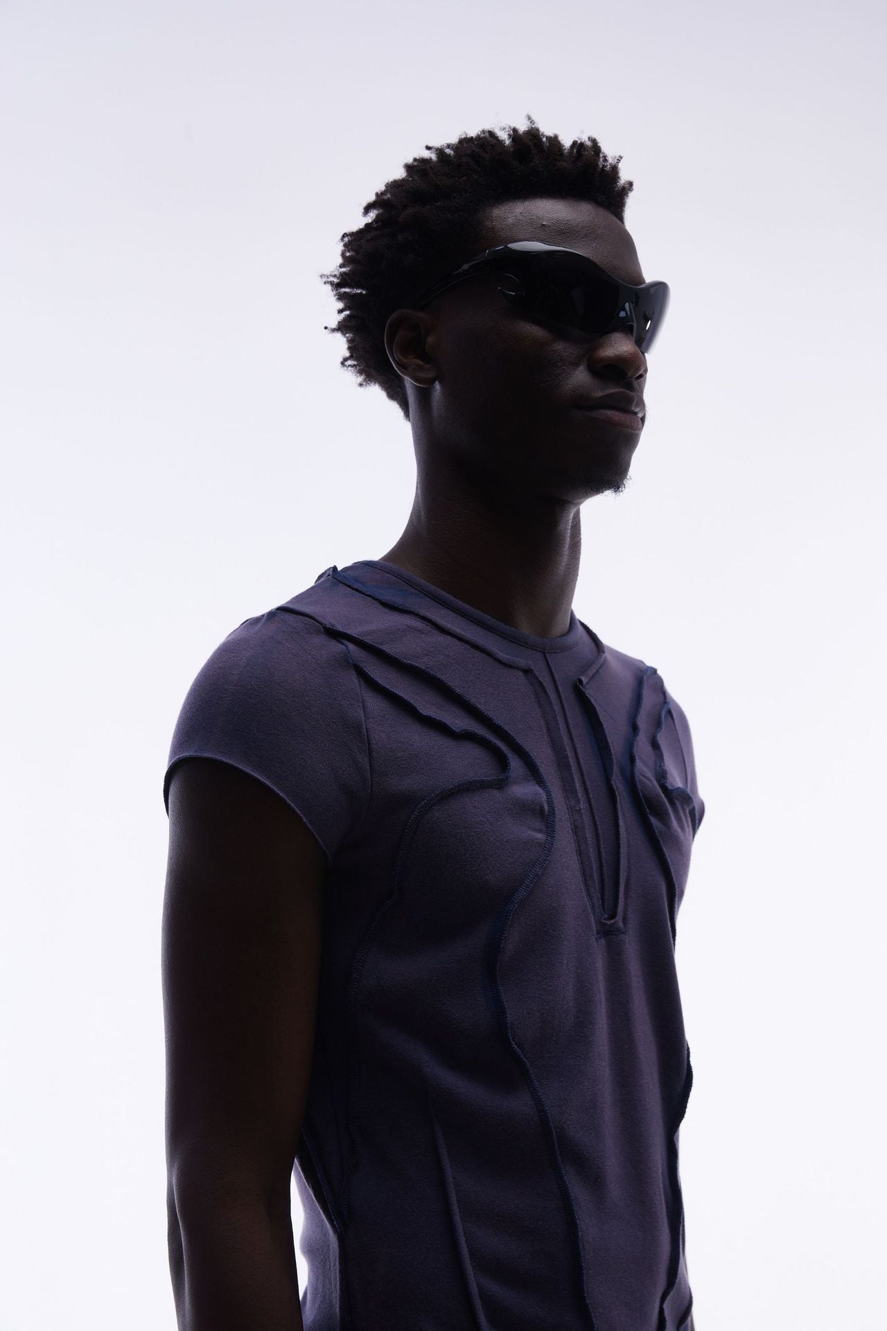 Washed Deconstruction Layered Short Sleeve T-Shirt WN25810