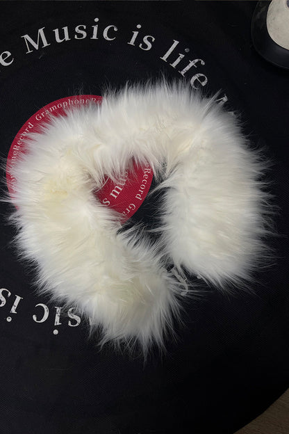 Snap Button Detachable Fake Fur Collar WN26719