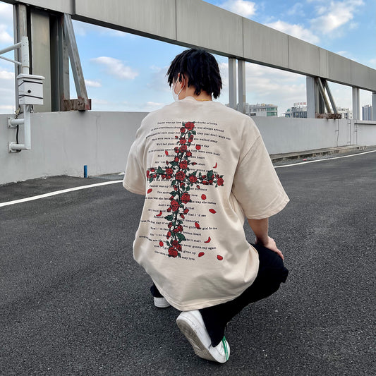 Rose Cross Heavyweight Short Sleeve T-Shirt WN24279