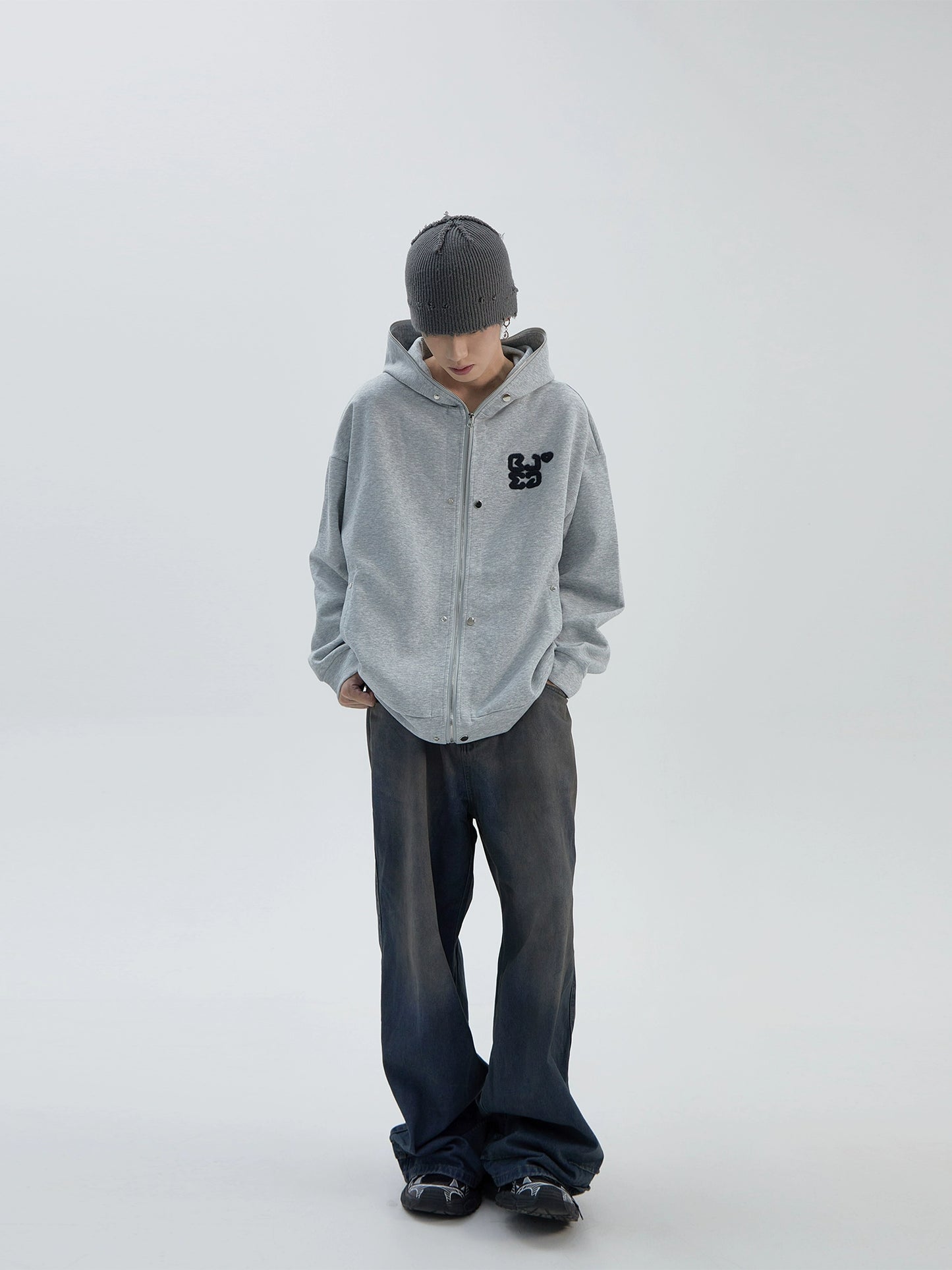 Oversize Zipper Hoodie WN8793