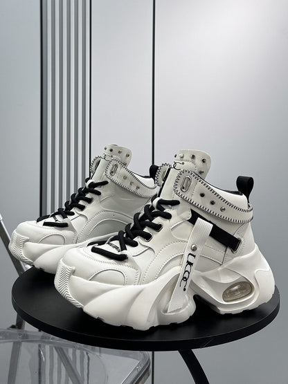 Studs Strap Buckle High-Top Chunky Sole Sneakers WN24584