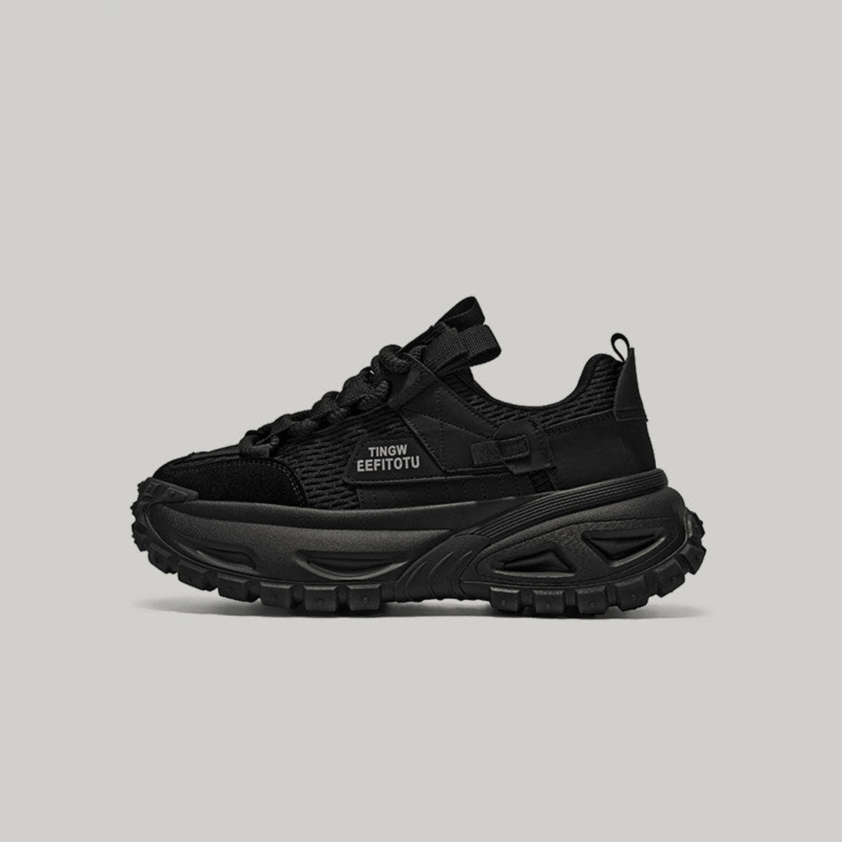 Color Block Tire Sole Chunky Sole Lace-Up Sneakers WN23489