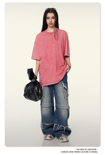 Washed Heavyweight Oversize Short Sleeve T-Shirt WN6078