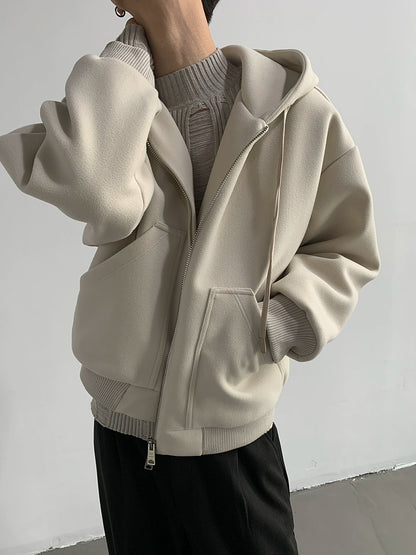 Oversize Thick Zipper Hoodie WN9676