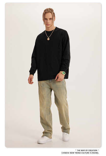 Oversize Washed Long Sleeve T-Shirt WN6052