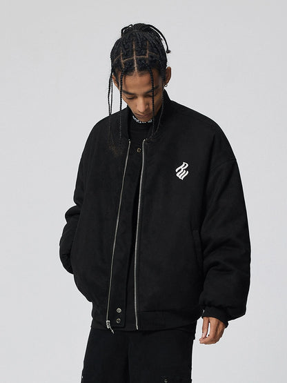 Reversible Suede Tweed Zipper Jacket WN17815