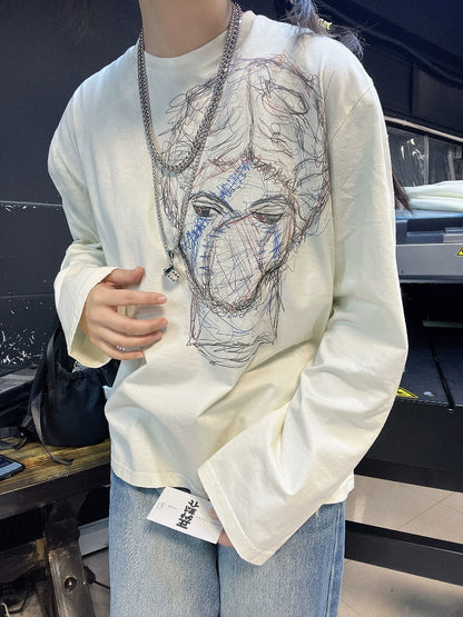 Graphic Design Oversize Long Sleeve T-Shirt WN16739