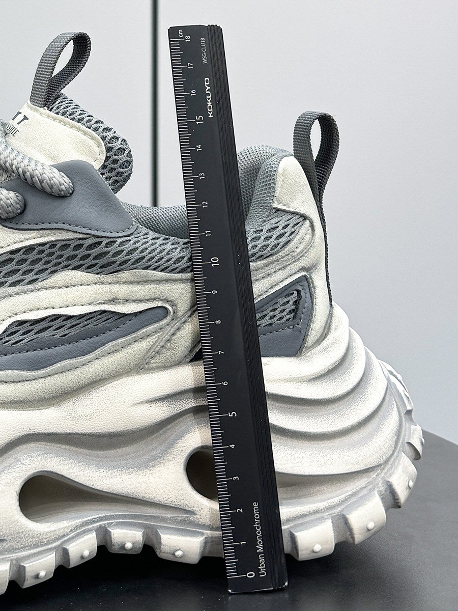 Mesh Panel Chunky Sole Sneakers WN24591