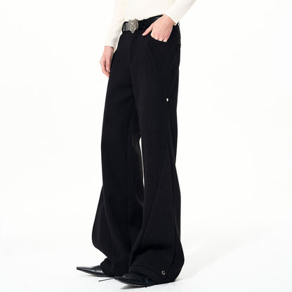 Deconstruct Lapel Tweed Short Jacket & Tweed Flare Trousers Setup WN22684