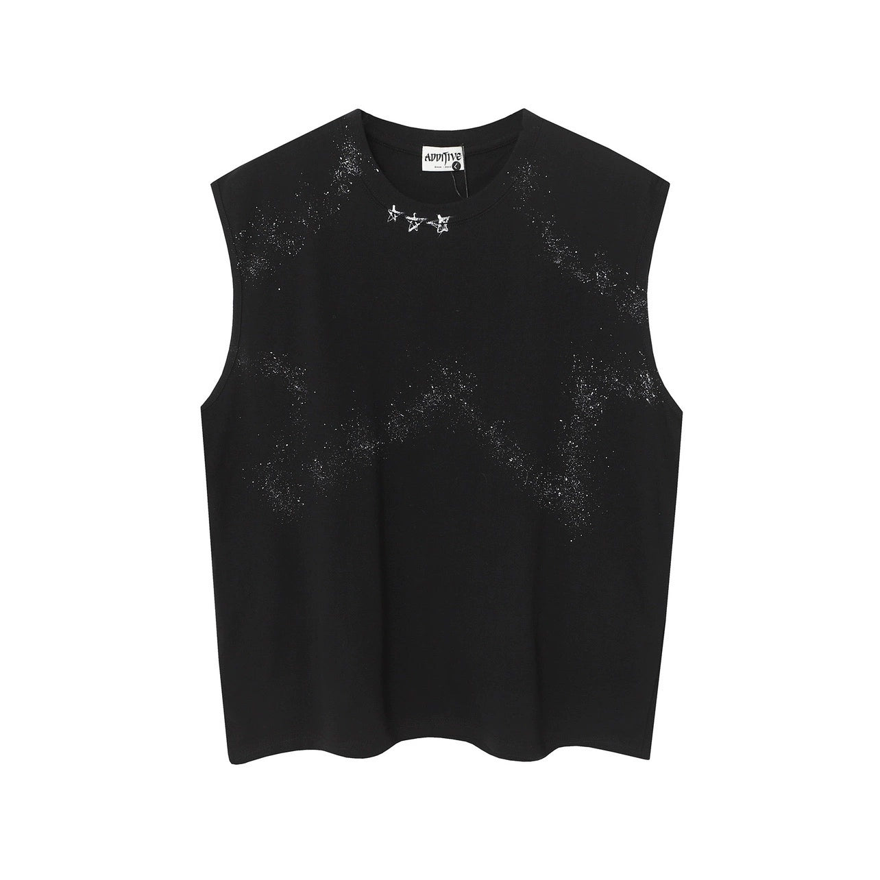 Star Round Neck Sleeveless T-shirt WN6547