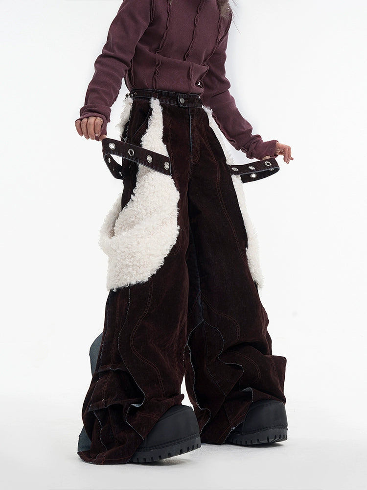 Velvet Tassel Cape-Style Layered Hoodie & Pants Setup WN12109