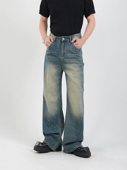 Paint Straight Denim Jeans WN7118