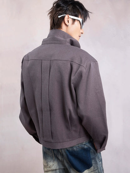 Shoulder Pad Simple Short Jacket WN9307