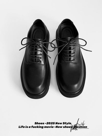 Chunky Platform Square Toe Lace-Up Shoes WN24554