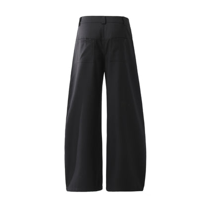 Pleats Wide Leg Curved Trousers WN26045