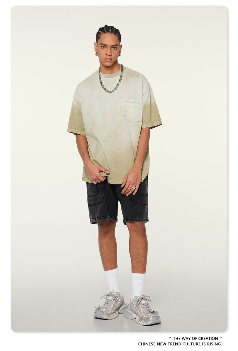 Washed Oversize Short-sleeve T-shirt WN6453