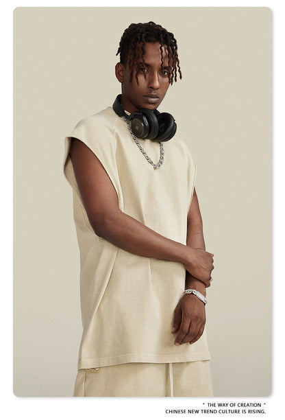 Washed Oversize Tank Top T-shirt WN6447