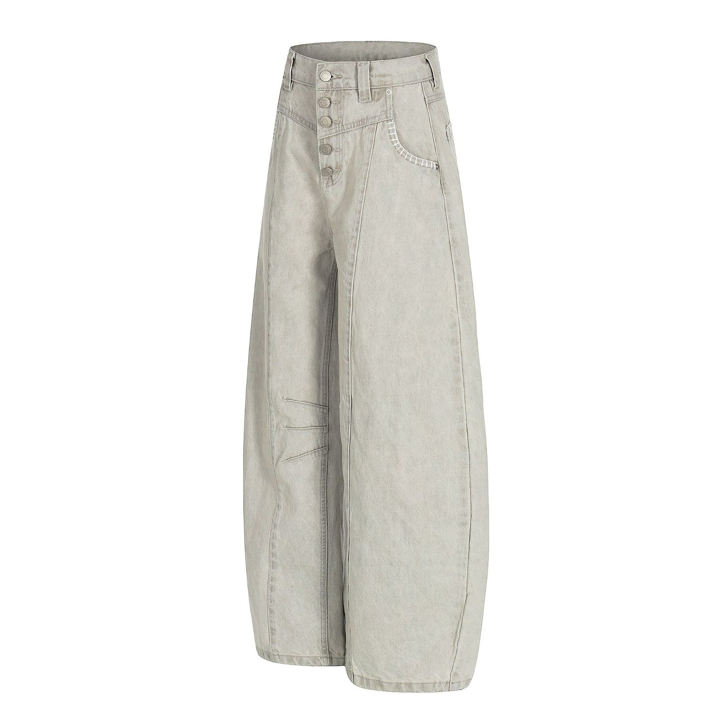 Panel Curved Wide Leg Cargo Pants WN25900