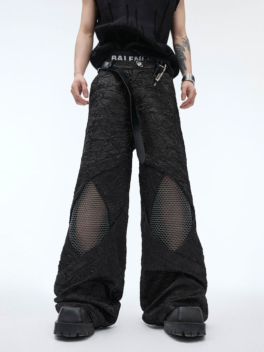 Hollowed Out Mesh Design Pants WN5621