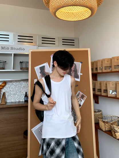 Plain Versatile Sleeveless T-Shirt WN19767