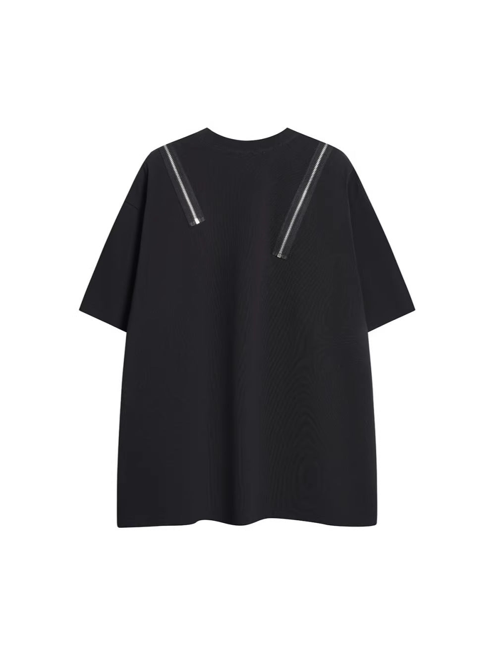 Heavyweight Zipper Metal Logo Oversize Short Sleeve T-Shirt WN27890